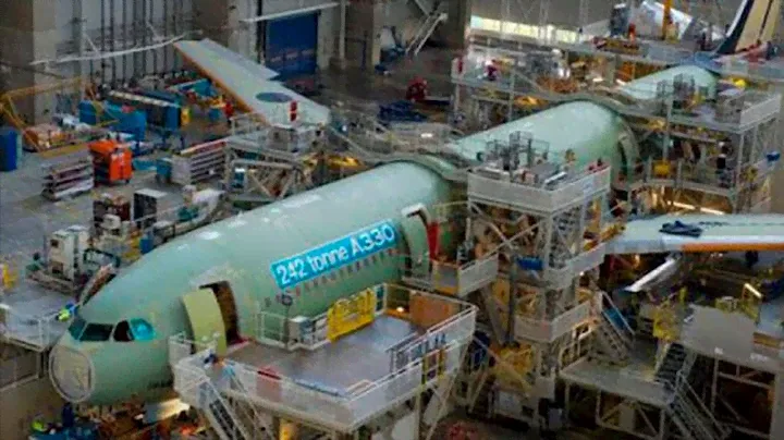 Удивительный процесс производства самолета Airbus.
